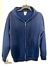 Walt Disney Ladies Navy Heavy Hooded Sweatshirt, Size Lg.