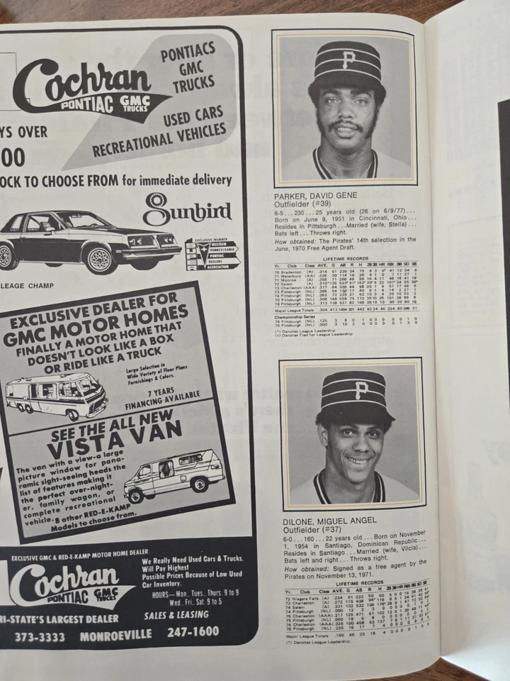 Vintage 1977 MLB Pittsburgh Pirates Vs. Philadelphia Phillies Program Scorecard - Image 4 of 4