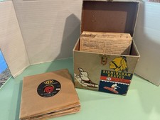 Vintage Capitol Records Box, Record Carry Case 45 RPM Records 60s/70s 17 45 s