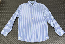 J.Crew Oxford Shirt Men Small Blue Stripe Long Sleeve Button Down Style  80993