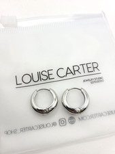 Louise Carter Mini Drop Huggies 17mm - Silver