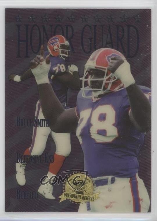 1996 Collector's Edge President's Reserve Honor Guard /1000 Bruce Smith HOF 0q3