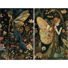 Mystic Fairies #5 | A4 Mulberry Rice Paper | Paper for Decoupage