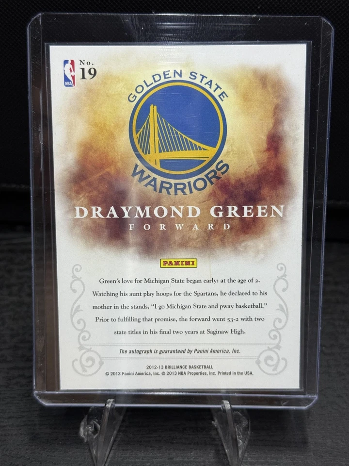 Autógrafos Panini Brilliance #19 Draymond Green Brilliant Beginnings 2012-13 Foto 2 de 2