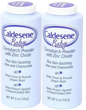 Cornstarch Baby Powder with Zinc Oxide, Talc-Free Baby Powder, 5 Oz 2 Pack