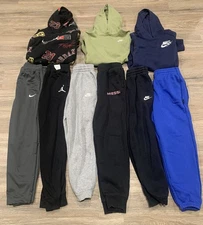 Nike Jogger Sweatpants Hoodie, 9 Piece Lot, Size Youth Large