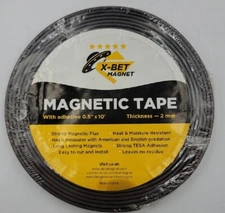 Magnetic Tape with Adhesive Backing, 2mm, .5" x10' by xbet. New