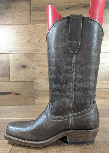 MV Cuero Original Hechas a Mano Mujer Cuero Marrón Botas Occidentales TALLA 36 - Imagen 4 de 12