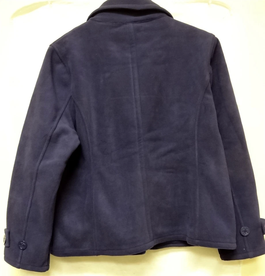 Chaquetón polar de doble botonadura Nautica para mujer mediano azul marino 5453KR Foto 2 de 2