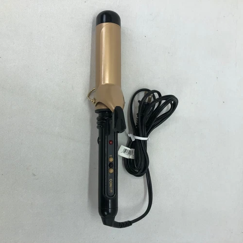 CONAIR DOUBLE CERAMIC CURLING IRON 1.5 INCH BARREL ADJ HEAT SETTING PREOWNED