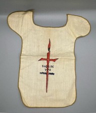 Vintage Baby Baptism Christening Cover w/Red Cross  Water  I Baptize You  