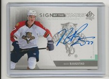 13-14 2013-14 SP Authentic Sign of the Times SOTNB Nick Bjugstad Florida Panther