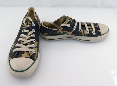 Converse Shoes Chuck Taylor Ox Camo Green Sneakers Mismatch Converse Shoes Chuck Taylor Ox Camo Green Sneakers Mismatch
