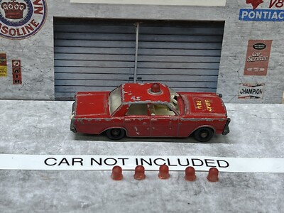 Vintage Matchbox Ford Galaxie Fire Chief No.59 Red Lesney (LIGHTS ONLY)