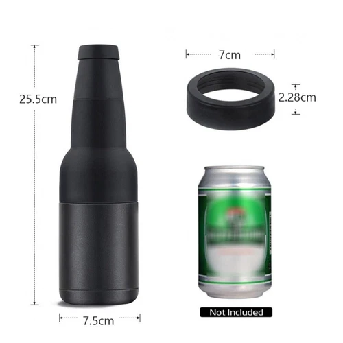 Beer Bottle and Can Cooler with Beer Opener Slim Can Cooler Beer Bottle Holders - Picture 4 of 31