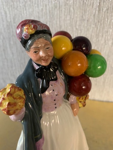 ROYAL DOULTON CHINA BALLOON LADY BIDDY PENNY FARTHING HN 1843 PERFECT - Picture 7 of 7