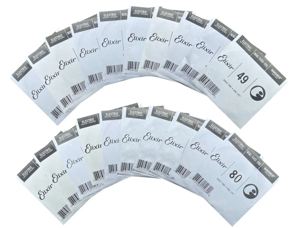 Elixir Nanoweb - Nickel plated steel - beschichtete Einzelsaiten für E-Gitarre