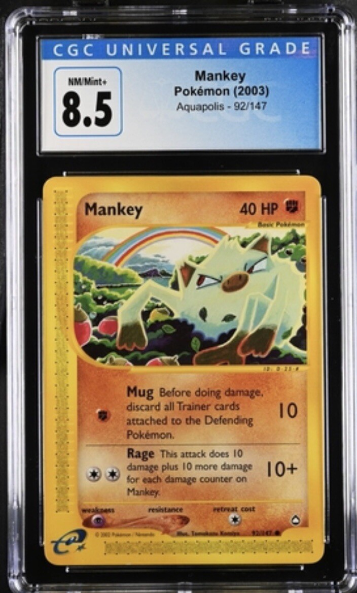 Aquapolis Mankey Common (92/147) CGC 8,5