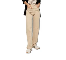 MNG Denim Rachel High Waist Straight Jeans Beige Great Condition Size 6 