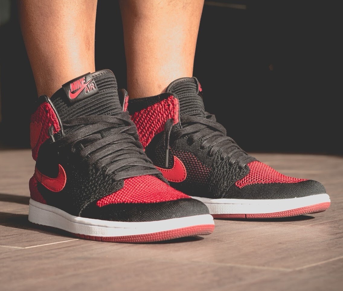Air Jordan 1 Retro High OG Flyknit “Bred” - Men's Size 9.5 Air Jordan 1 Retro High OG Flyknit “Bred” - Men's Size 9.5