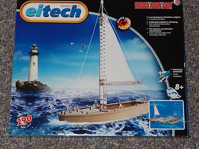 Eitech Boat Metal Construction Building Set Toy C20 Sail Boat