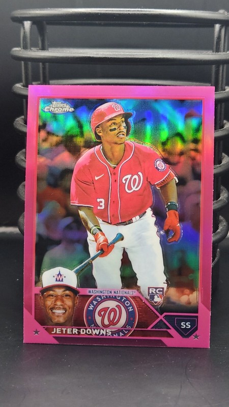 2023 Topps Chrome JETER DOWNS Washington Nationals PINK REFRATOR Rookie 56