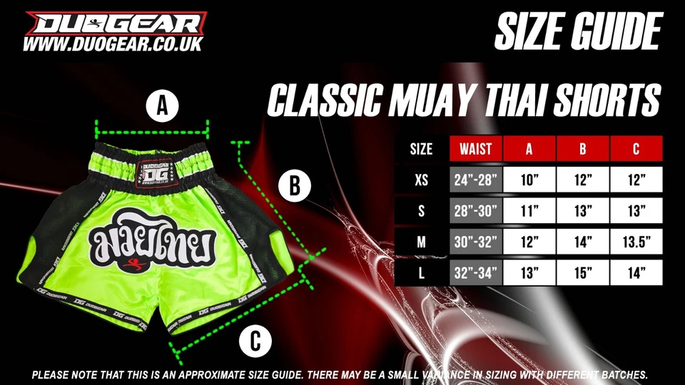 MUAY THAI SHORTS CLASSIC DESIGN KICKBOXING THAIBOXING Kids and Adults XS to L - Image 4 of 4