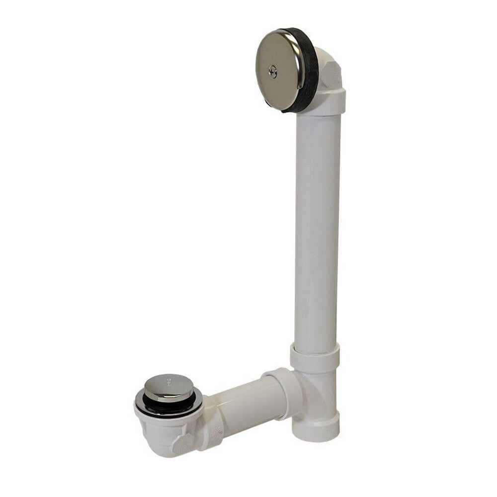 Toe Touch 1-1/2 In. Schedule 40 Pvc 1-Hole Bath Waste And Overflow