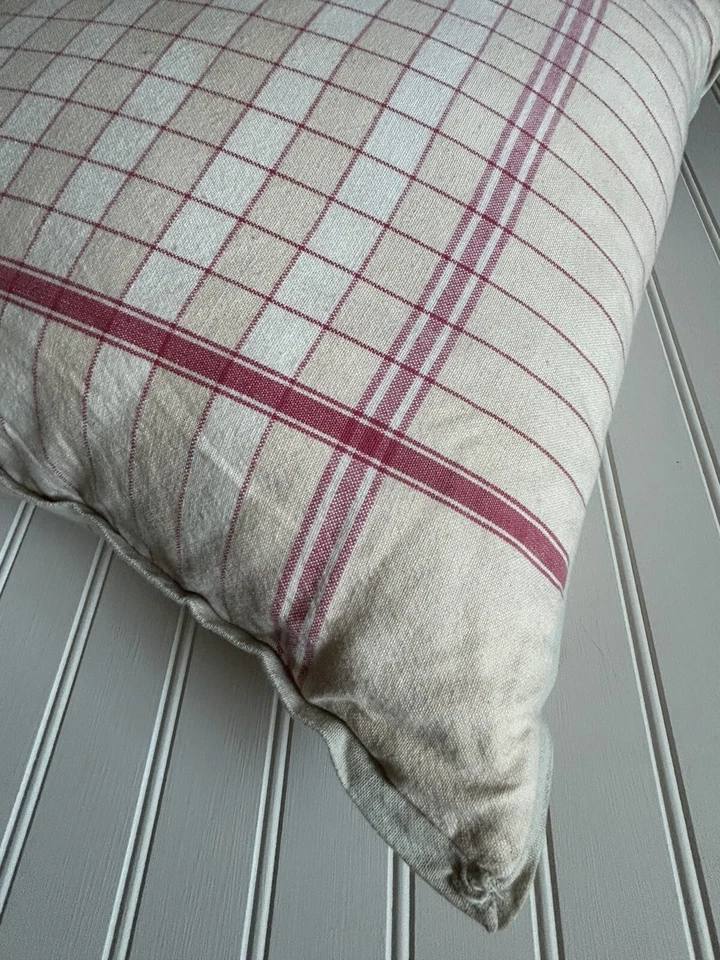 Ralph Lauren Checked Christmas Plaid 2-Sided Throw Pillow w/Down Insert 20x20 - Image 4 of 4