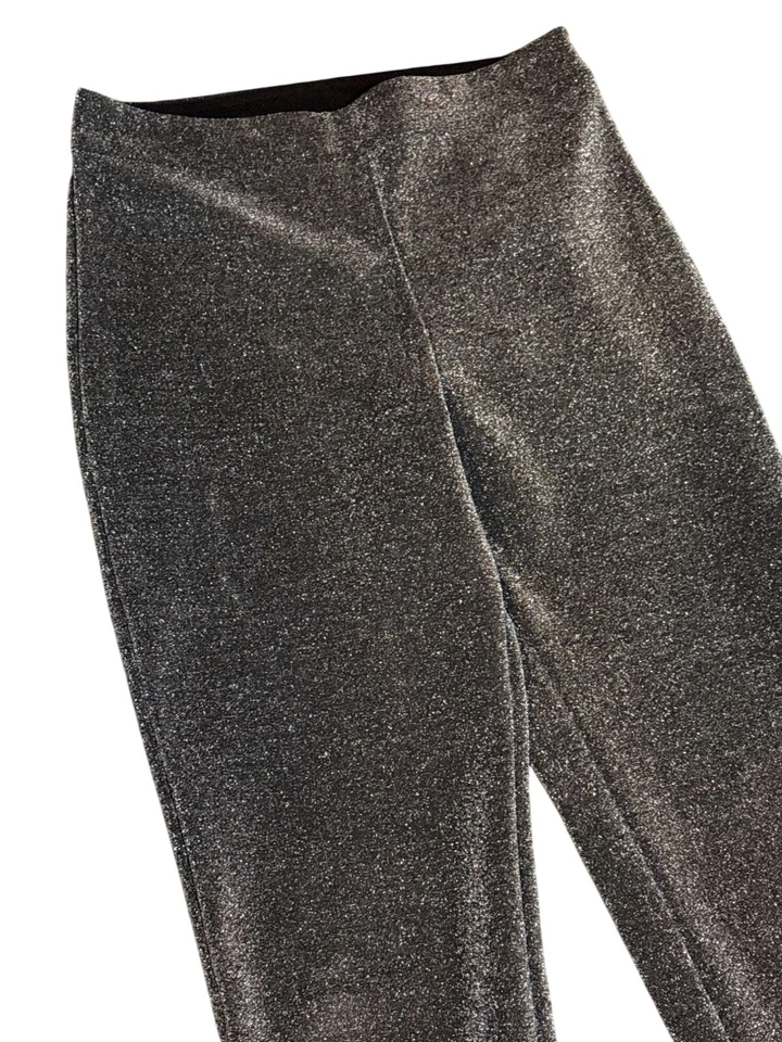 Pantalones H&M negros plateados talla pequeña Foto 2 de 3