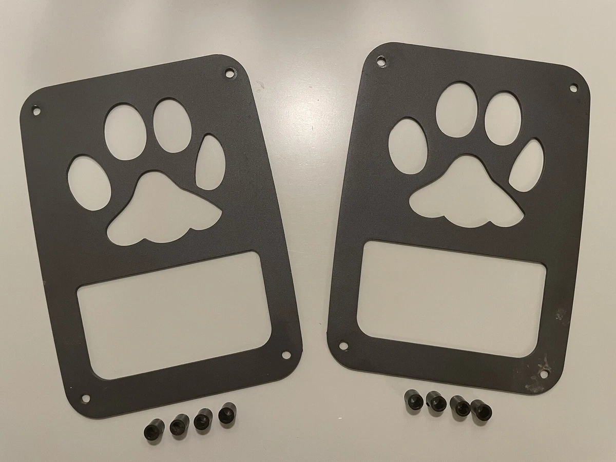 Jeep tail light covers paw print top