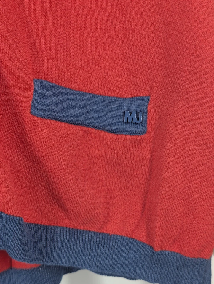 Cárdigan tejido suéter logotipo grande Marc Jacobs vintage Y2K bloques de colores seda cachemir Foto 4 de 4