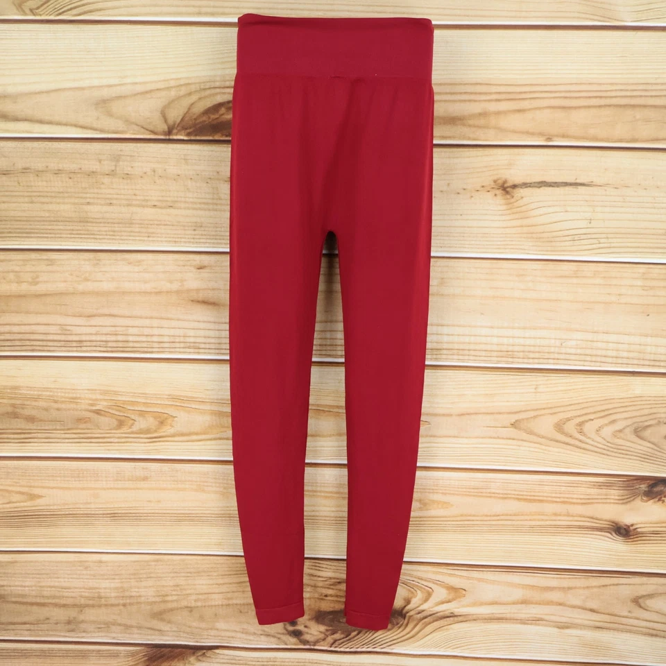 Nuevo Mixto Leggings Mujer Talla Única Rojo Poliéster Elastizado tiro alto Cómodo Suave Foto 2 de 4