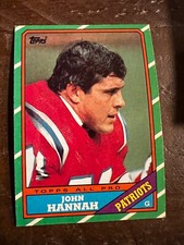 1986 Topps Football Card #36 John Hannah, Patriots (J7)