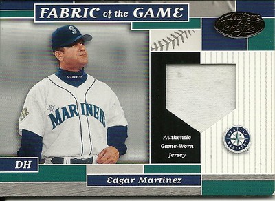 2002 Leaf Certified Materials Fabric Of The Game Base E Martinez 112  002/100