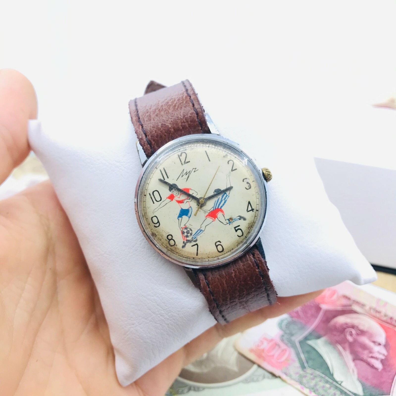 ⚡️ Rare Luch ⚽️ Football ⚽️ Vintage Watch 2209 Soviet Rare Dial USSR Service 🛠