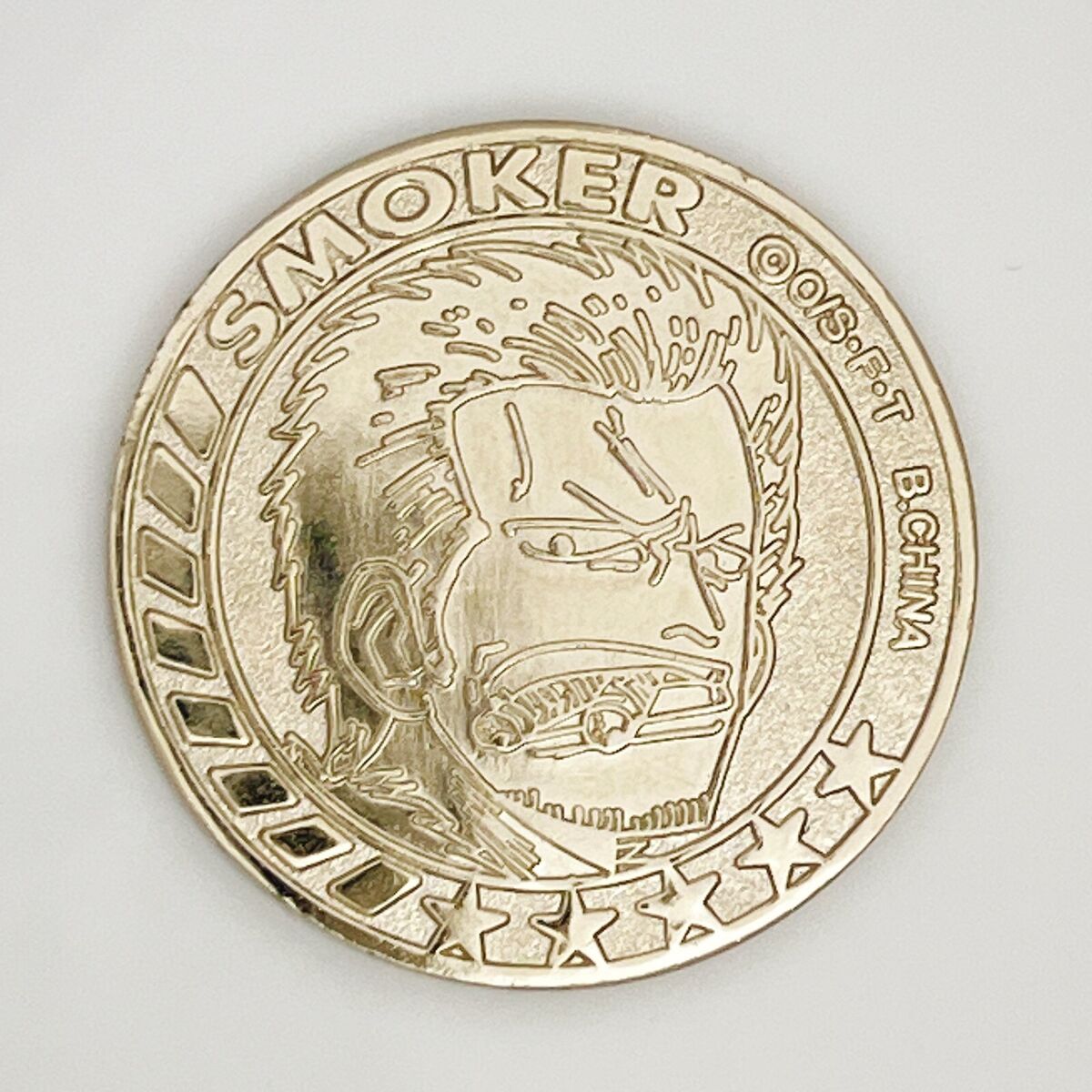 One Piece Smoker Silver Color Medal Coin Berry Collection One Piece Smoker Silver Color Medal Coin Berry Collection