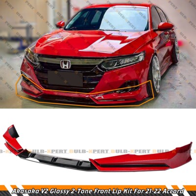 2021-22 Honda Accord Akasaka V2 San Marino Red 2-Tone Front Bumper