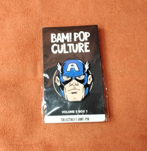 Bam Pop Culture Box Captain America Enamel Pin Exclusive Marvel Avengers Limited - Picture 1 of 3