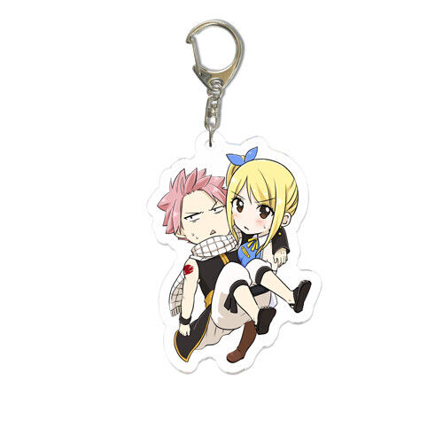 Fairy Tail Anime Keychain Chibi Art - Natsu Lucy Gray Erza Gajeel