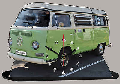 VOLKSWAGEN POLO GTI V Blanc en auto horloge miniature | AUTO HORLOGE