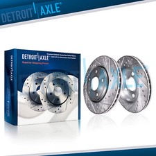 AWD 320mm Front DRILLED SLOTTED Brake Rotors for 2007-2014 Ford Edge Lincoln MKX