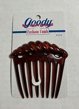 Vintage 1993 Goody Large Fashion Hair Comb 74110 Brown Plastic 8 Prong NOS