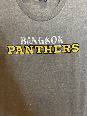 Bangkok Panthers Thailand Embroidered Patch T-Shirt Adult Medium Gray