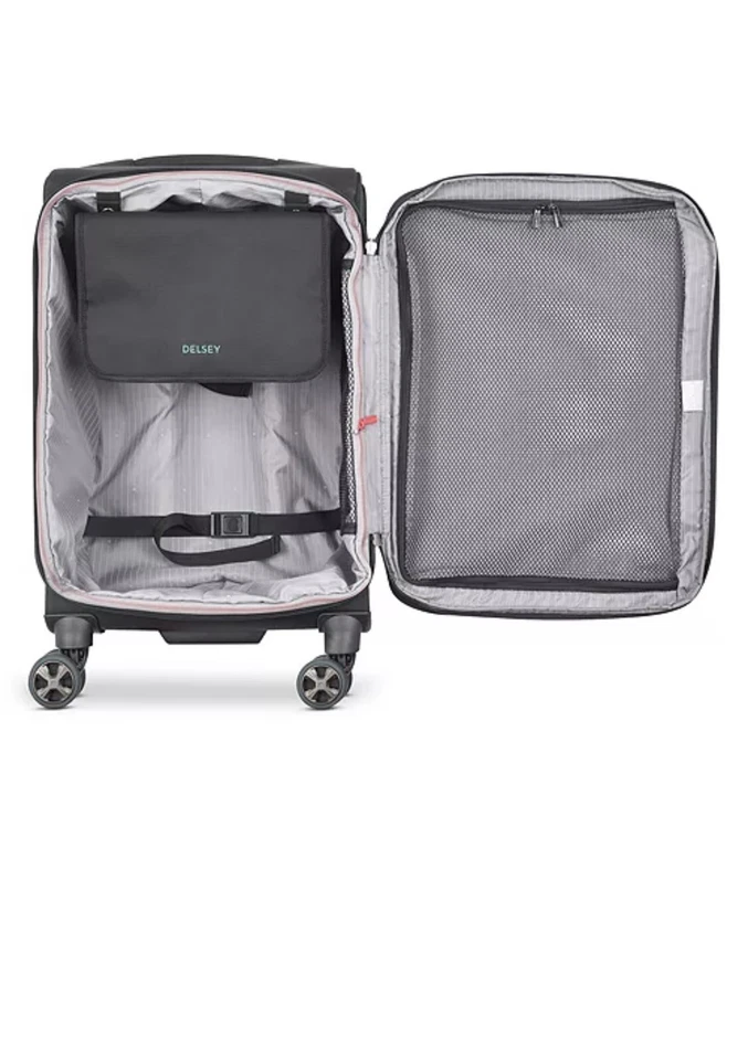 Delsey Paris Helium DLX 22" Spinner Carry On Suitcase Black - Image 4 of 4