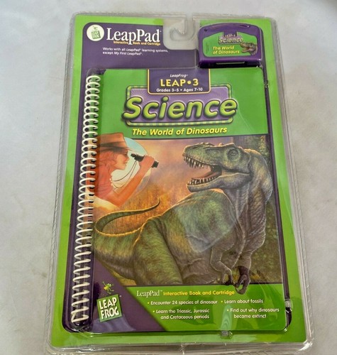 Leapfrog Leap 3 Science The World of Dinosaurs Interactive Book & Cartridge NEW - Picture 1 of 4