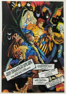 DAMAGED Phalanx Covenant X-Men Print Ad Comic Poster Art PROMO Generation Next