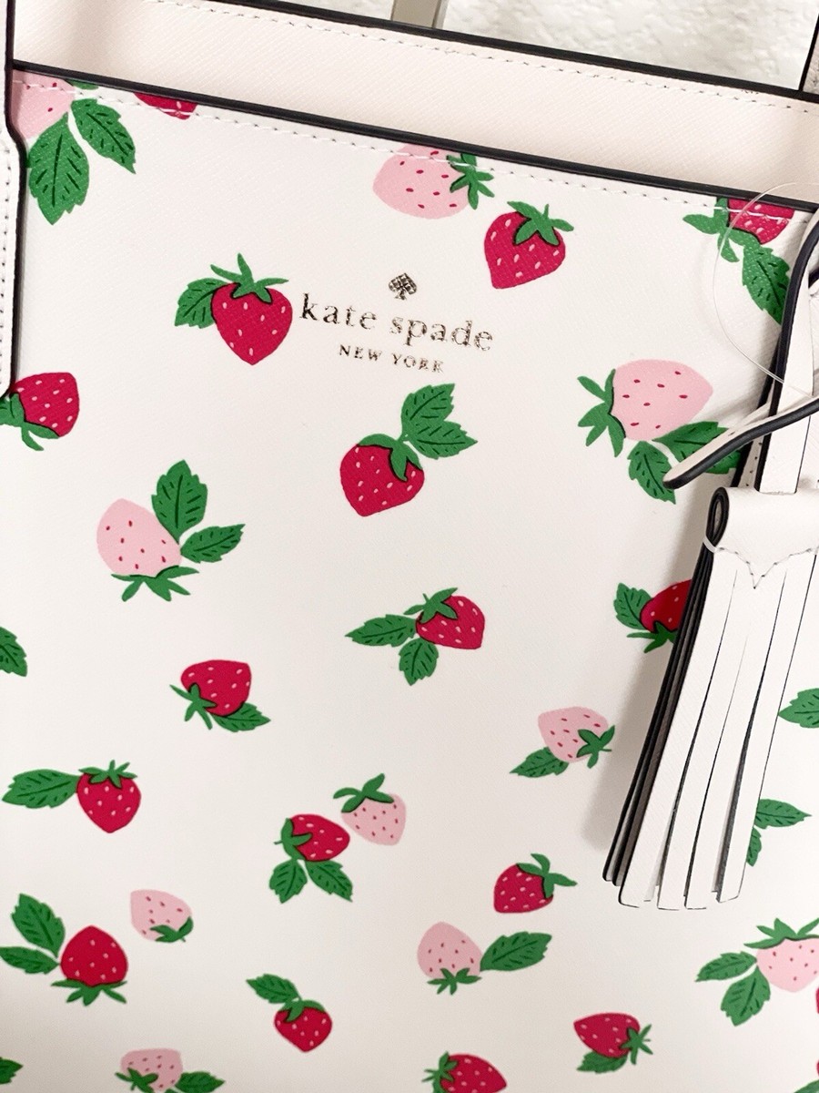 Kate Spade New York Jana Tossed Strawberry Printed Tote In