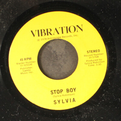SYLVIA: automatic lover / stop boy VIBRATION 7'' Single 45 RPM