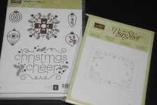 Stampin Up Cheerful Christmas  Filigree Frames Embossing Folder Bundle